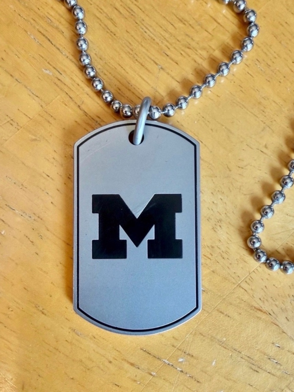Michigan Wolverines Heavy Stainless Steel Necklace